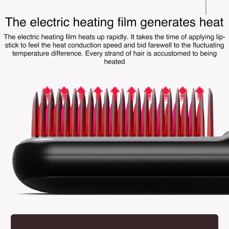 K-SKIN KD382B Negative Ion Hair Care Type-C Wireless Hair Straightening Comb(Grey) - free shipping - PMC TechLife - Order now!