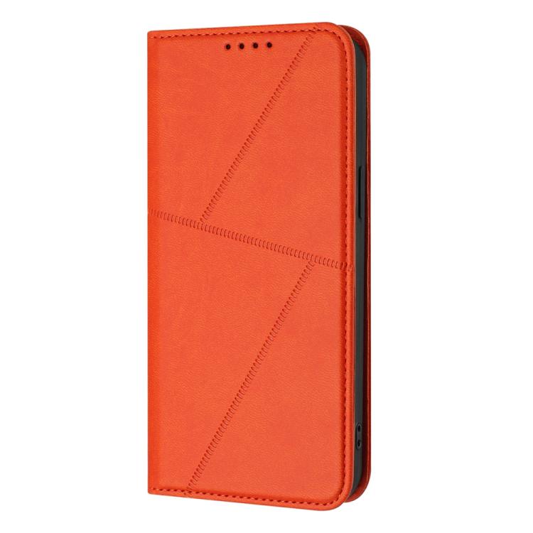 For iPhone 17 Strong Magnetic Frosted Flip Leather Phone Case(Orange) - free shipping - PMc TechLife - Order now!