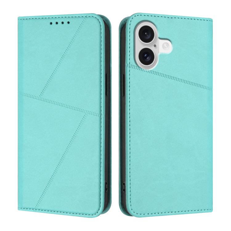 For iPhone 17 Strong Magnetic Frosted Flip Leather Phone Case(Light Blue) - free shipping - PMc TechLife - Order now!
