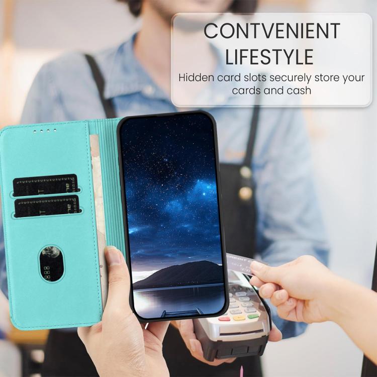 For iPhone 17 Strong Magnetic Frosted Flip Leather Phone Case(Light Blue) - free shipping - PMc TechLife - Order now!