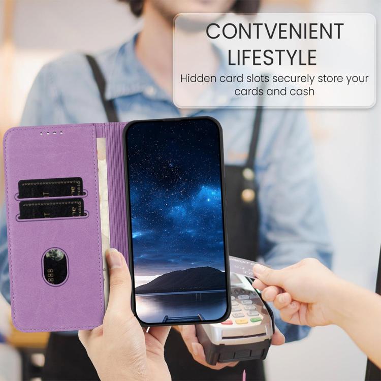 For iPhone 17 Air Strong Magnetic Frosted Flip Leather Phone Case(Light Purple) - free shipping - PMc TechLife - Order now!