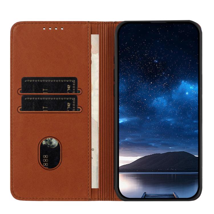 For iPhone 17 Pro Max Strong Magnetic Frosted Flip Leather Phone Case(Coffee Color) - free shipping - PMc TechLife - Order now!