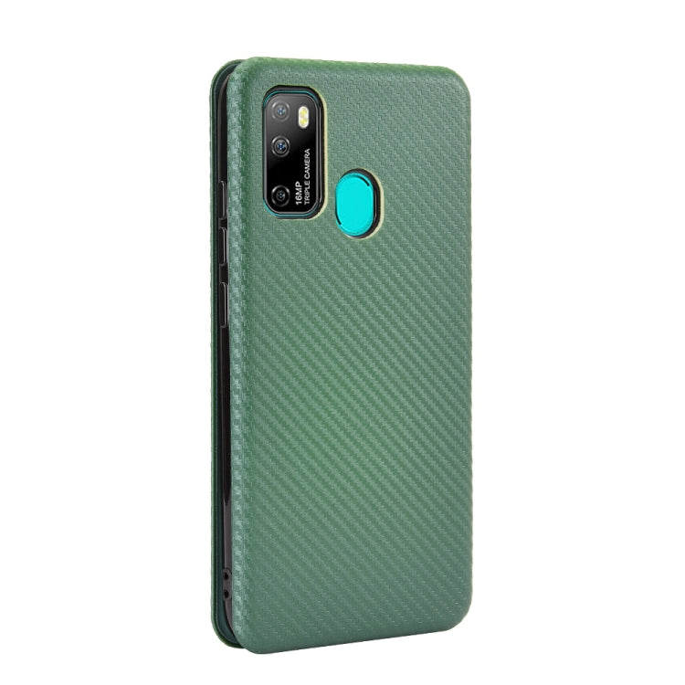 For Ulefone Note 9P Carbon Fiber Texture Horizontal Flip TPU + PC + PU Leather Case with Card Slot(Green) - Ulefone Cases by PMC Jewellery | Online Shopping South Africa | PMC Jewellery | Buy Now Pay Later Mobicred