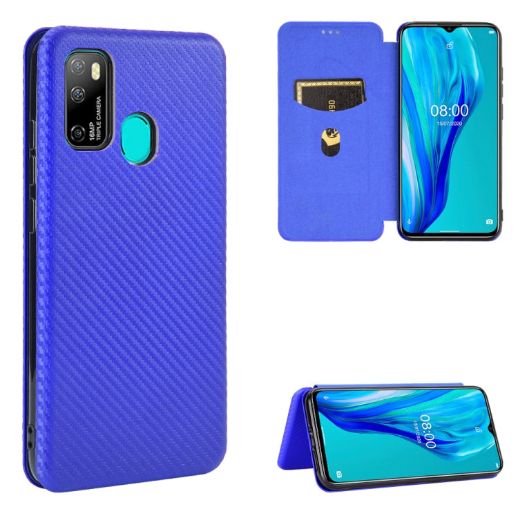For Ulefone Note 9P Carbon Fiber Texture Horizontal Flip TPU + PC + PU Leather Case with Card Slot(Blue) - Ulefone Cases by PMC Jewellery | Online Shopping South Africa | PMC Jewellery | Buy Now Pay Later Mobicred