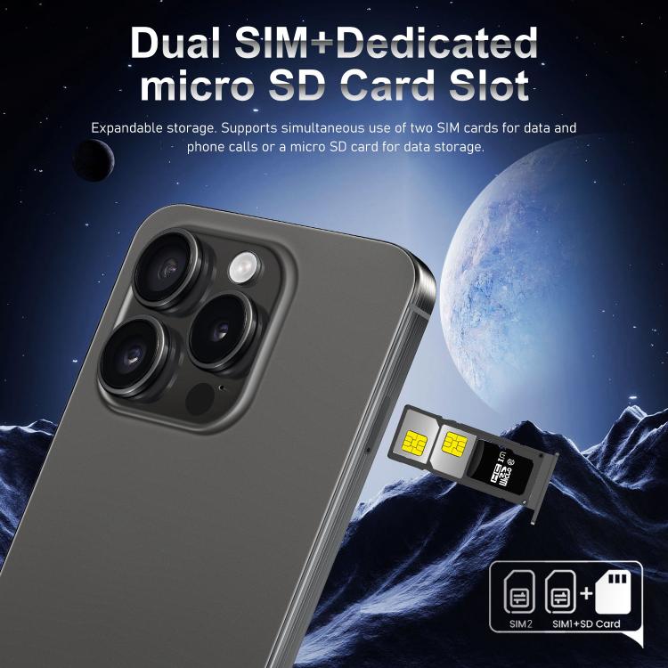 I16 Pro Max / VD1, 3GB+32GB, 6.8 inch Android 10 MTK6753 Octa Core, Network: 4G, Dual SIM, Plug:EU Plug(White) - free shipping - PMc TechLife - Order now!