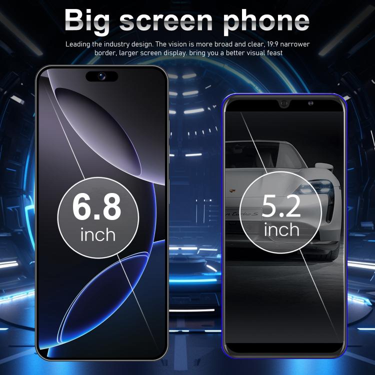 I16 Pro Max / VD1, 3GB+32GB, 6.8 inch Android 10 MTK6753 Octa Core, Network: 4G, Dual SIM, Plug:US Plug(Sky Blue) - free shipping - PMc TechLife - Order now!