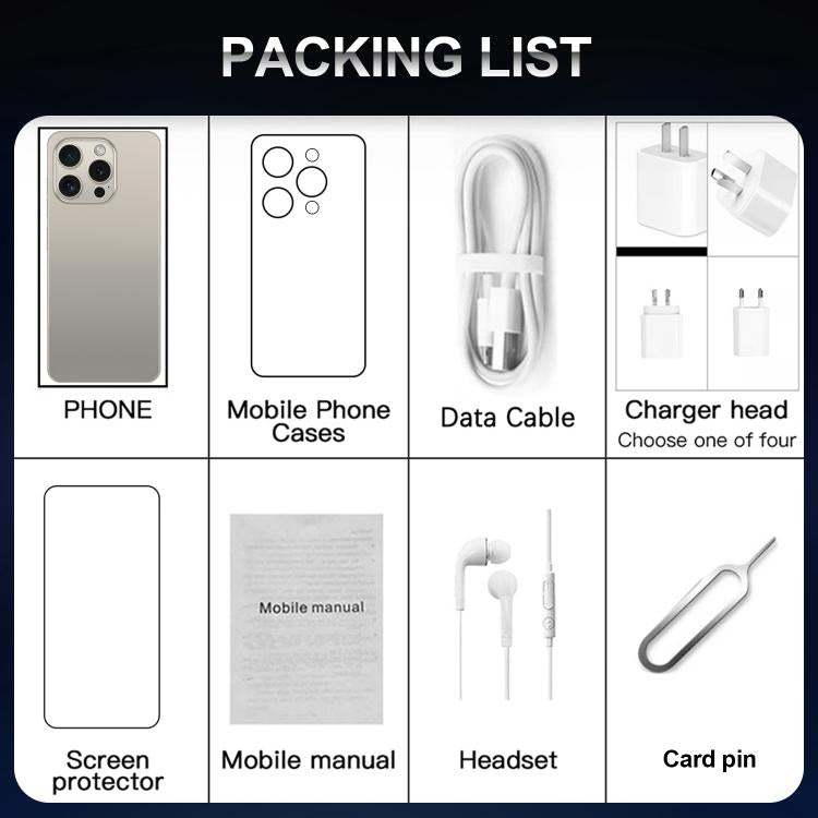 I16 Pro Max / VD1, 3GB+32GB, 6.8 inch Android 10 MTK6753 Octa Core, Network: 4G, Dual SIM, Plug:AU Plug(Blue) - free shipping - PMc TechLife - Order now!