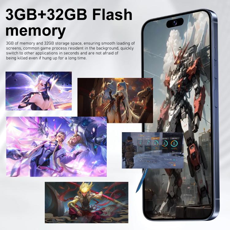 I16 Pro Max / VD1, 3GB+32GB, 6.8 inch Android 10 MTK6753 Octa Core, Network: 4G, Dual SIM, Plug:UK Plug(White) - free shipping - PMc TechLife - Order now!