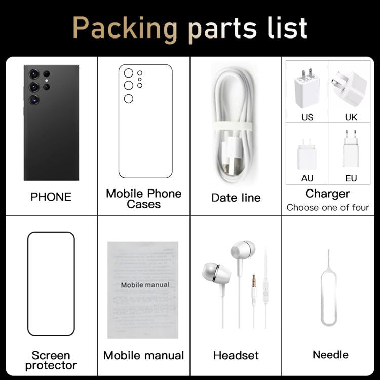 S24 Ultra / S7, 4GB+128GB, 6.75 inch Android 10 MTK6750 Octa Core, Network: 4G, Dual SIM, Plug:US Plug(Sky Blue) - free shipping - PMc TechLife - Order now!