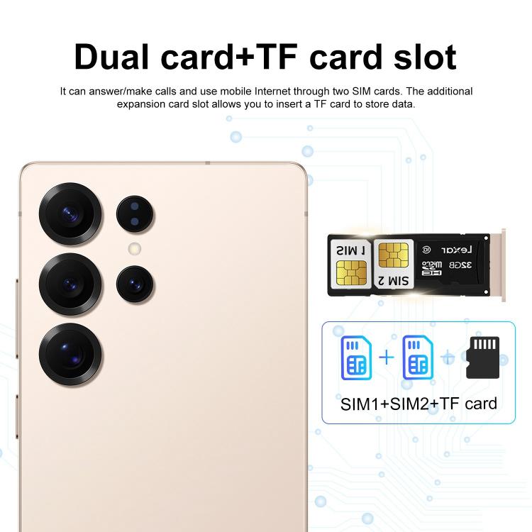 S25 Ultra / S11, 4GB+64GB, 6.75 inch Android 12 MTK6762 Octa Core, Network: 4G, Dual SIM, Plug:EU Plug(Gold) - free shipping - PMc TechLife - Order now!