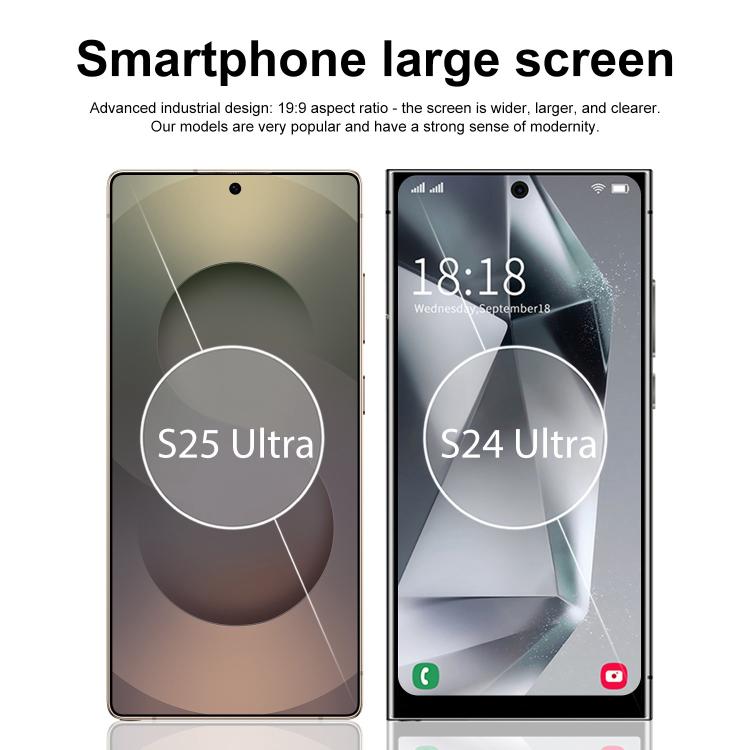 S25 Ultra / S11, 4GB+64GB, 6.75 inch Android 12 MTK6762 Octa Core, Network: 4G, Dual SIM, Plug:EU Plug(Silver) - free shipping - PMc TechLife - Order now!