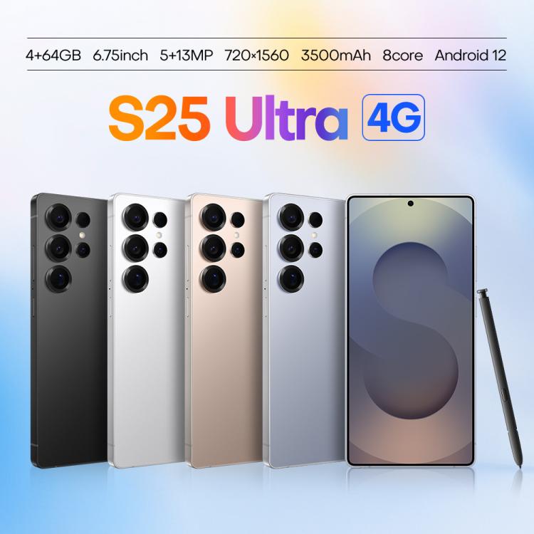 S25 Ultra / Q25, 4GB+64GB, 6.75 inch Android 12 MTK6762 Octa Core, Network: 4G, Dual SIM, with Stylus Pen, Plug:US Plug(Titanium White Sliver) - free shipping - PMc TechLife - Order now!