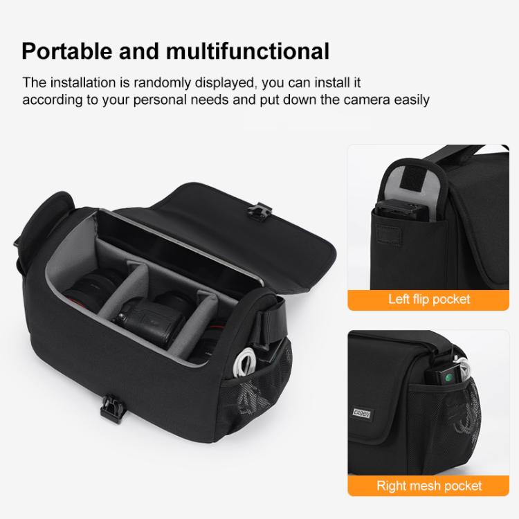 CADeN D27-1 Portable Digital Camera Bag with Strap, Size:31 x 21 x 17cm Black - free shipping - PMC TechLife - Order now!