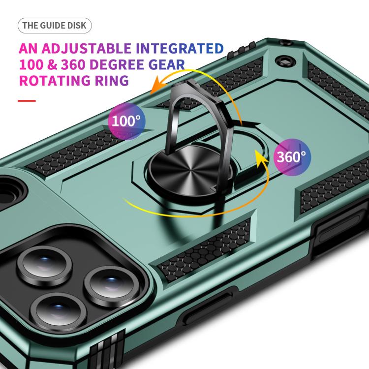 For iPhone 17 Air Shockproof TPU Hybrid PC Phone Case with Holder(Dark Green) - free shipping - PMc TechLife - Order now!