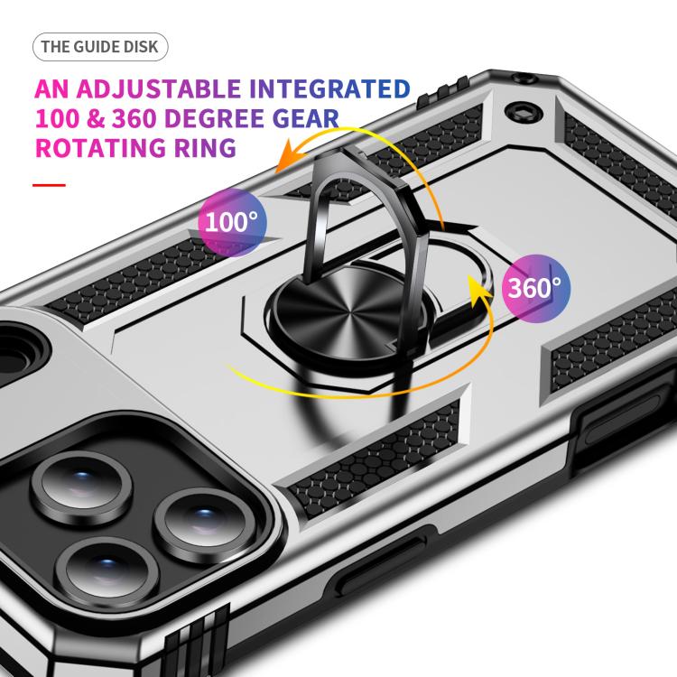 For iPhone 17 Air Shockproof TPU Hybrid PC Phone Case with Holder(Silver) - free shipping - PMc TechLife - Order now!