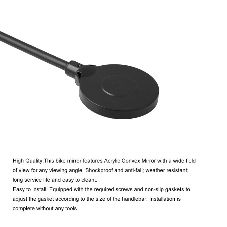 Pair Mountain Bike / Electric Motorcycle Multifunctional Adjustable Handlebar Rearview Mirror - Side Mirrors by PMC Jewellery | Online Shopping South Africa | PMC Jewellery | Buy Now Pay Later Mobicred