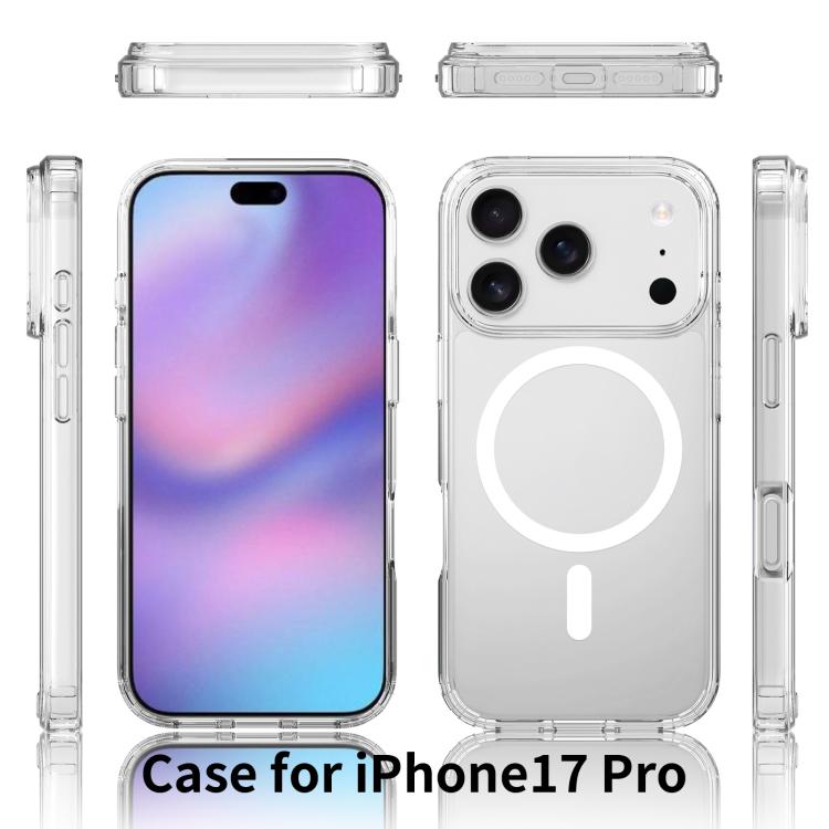 For iPhone 17 Pro Scratchproof PC Hybrid TPU Magsafe Phone Case(Transparent) - free shipping - PMc TechLife - Order now!