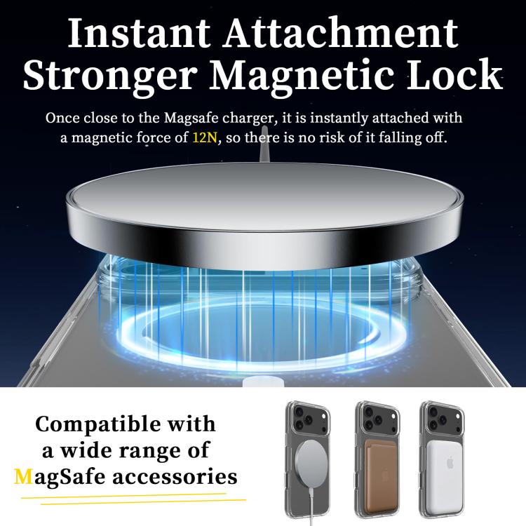 For iPhone 17 Pro Max Scratchproof PC Hybrid TPU Magsafe Phone Case(Transparent) - free shipping - PMc TechLife - Order now!