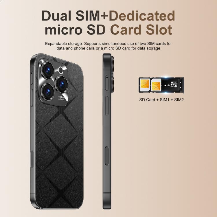 A16 Pro Max / PDA89-B, 4GB+64GB, 6.58 inch Android 10 MTK6739 Quad Core, Network: 4G, OTG, Dual SIM, Plug:US Plug(Grey) - free shipping - PMc TechLife - Order now!