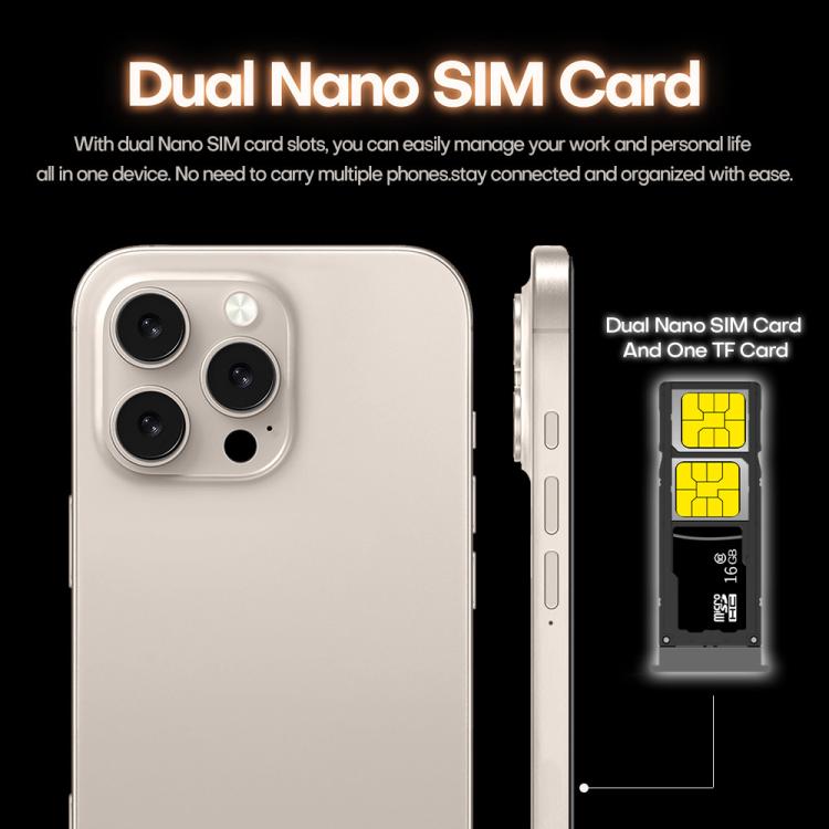 I16 Pro Max / PDQ6, 4GB+64GB, 6.58 inch Android 10 MTK6739 Quad Core, Network: 4G, Dual SIM, Plug:EU Plug(Gold) - free shipping - PMc TechLife - Order now!