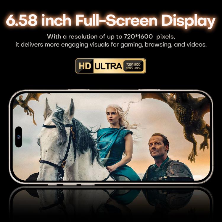 I16 Pro Max / PDQ6, 4GB+64GB, 6.58 inch Android 10 MTK6739 Quad Core, Network: 4G, Dual SIM, Plug:US Plug(Gold) - free shipping - PMc TechLife - Order now!