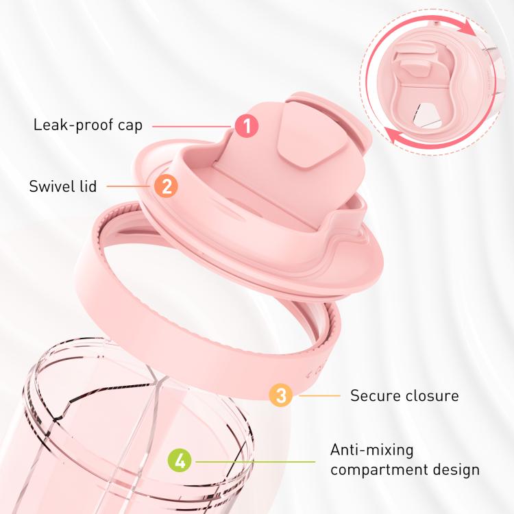 Portable Compartment Sealed Medicine Organizer Large Pill Storage Cup(Pink) - free shipping - PMC TechLife - Order now!