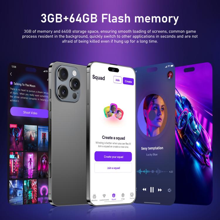 I16 Pro Max / RAi3, 3GB+64GB, 6.56 inch Android 10 MTK6739 Quad Core, Network: 4G, Dual SIM, Plug:US Plug(White) - free shipping - PMc TechLife - Order now!