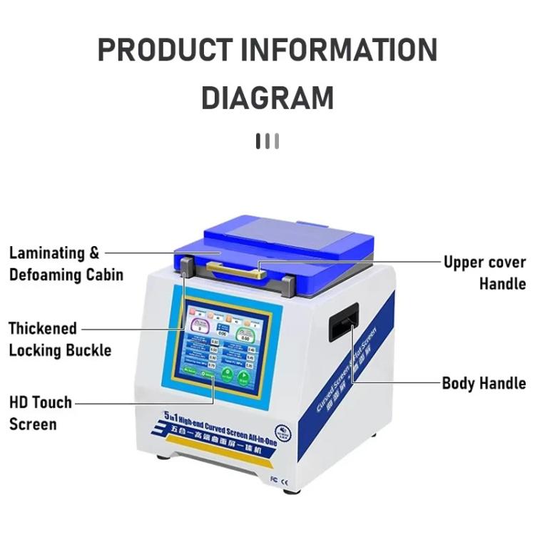 YYD YD-636 UV Curing Laminating Defoaming All-in-One, Plug:EU Plug - free shipping - PMC TechLife - Order now!