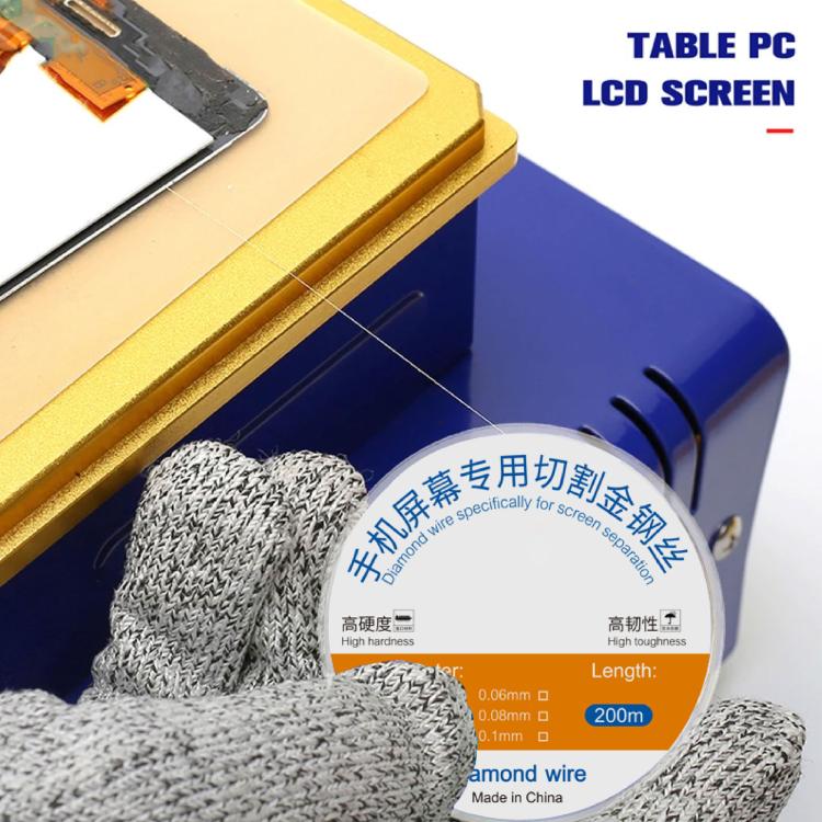 200m Screen Separation Specifically Diamond Cutting Wire, Diameter:0.06mm - free shipping - PMC TechLife - Order now!