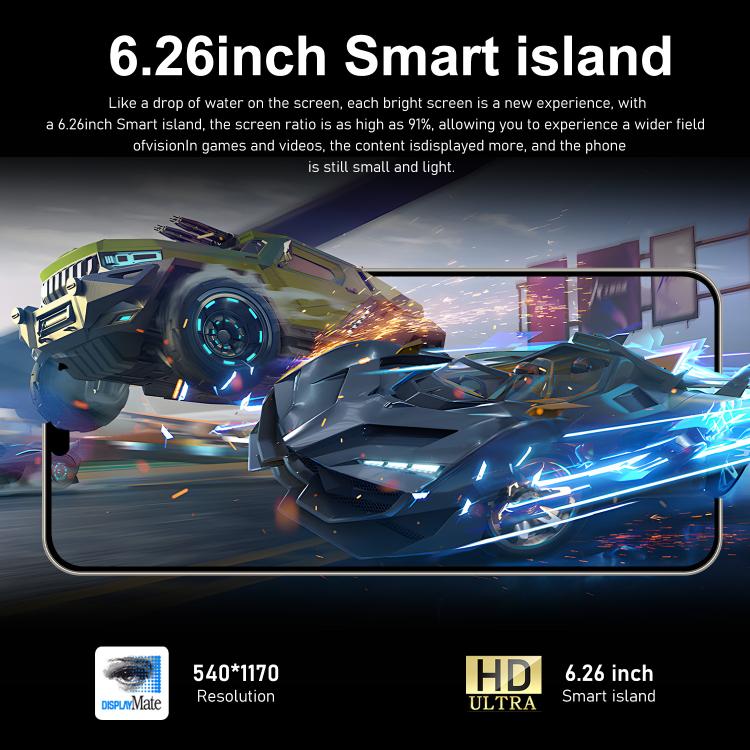 I16 Pro Max / ZPT93, 2GB+16GB, 6.26 inch Android 8.1 MTK6737 Quad Core, Network: 4G, Dual SIM, Plug:EU Plug(Black) - free shipping - PMc TechLife - Order now!