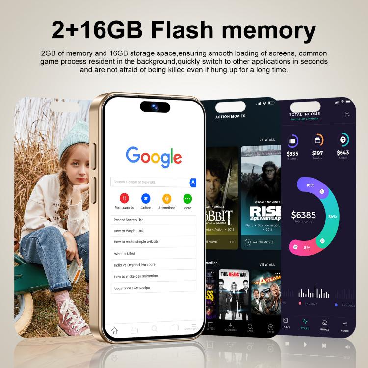 S25 Mini / ZKM10, 2GB+16GB, 4.0 inch Android 10 MTK6580M Quad Core, Network: 3G, Dual SIM(Pink) - free shipping - PMc TechLife - Order now!