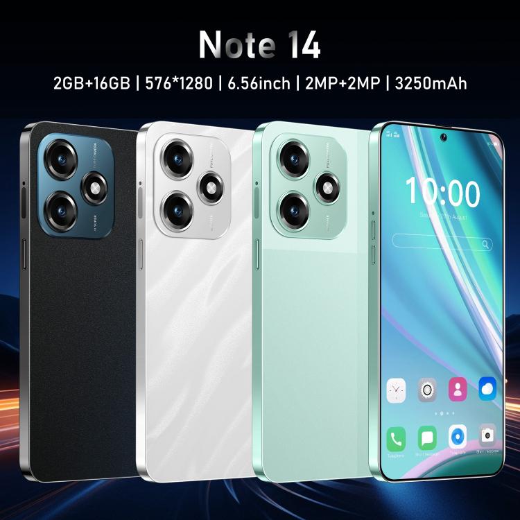 Note 14 / ZKU291, 2GB+16GB, 6.56 inch Android 8.1 MTK6580A Quad Core, Network: 3G, Dual SIM, Plug:AU Plug(Black) - free shipping - PMc TechLife - Order now!