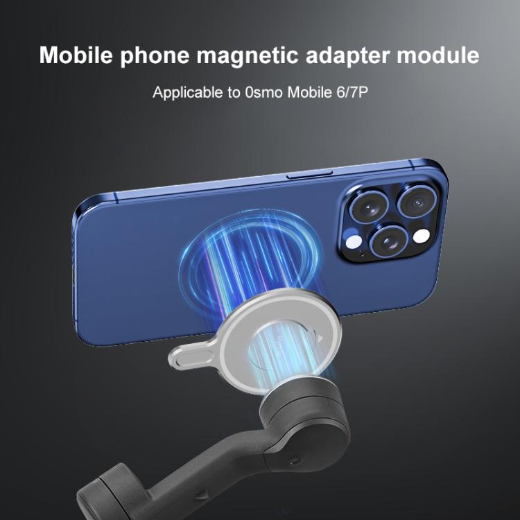 Magnetic MagSafe Adapter Phone Holder For DJI Osmo Mobile 6 / 7 / 7P(Silver) - free shipping - PMC TechLife - Order now!