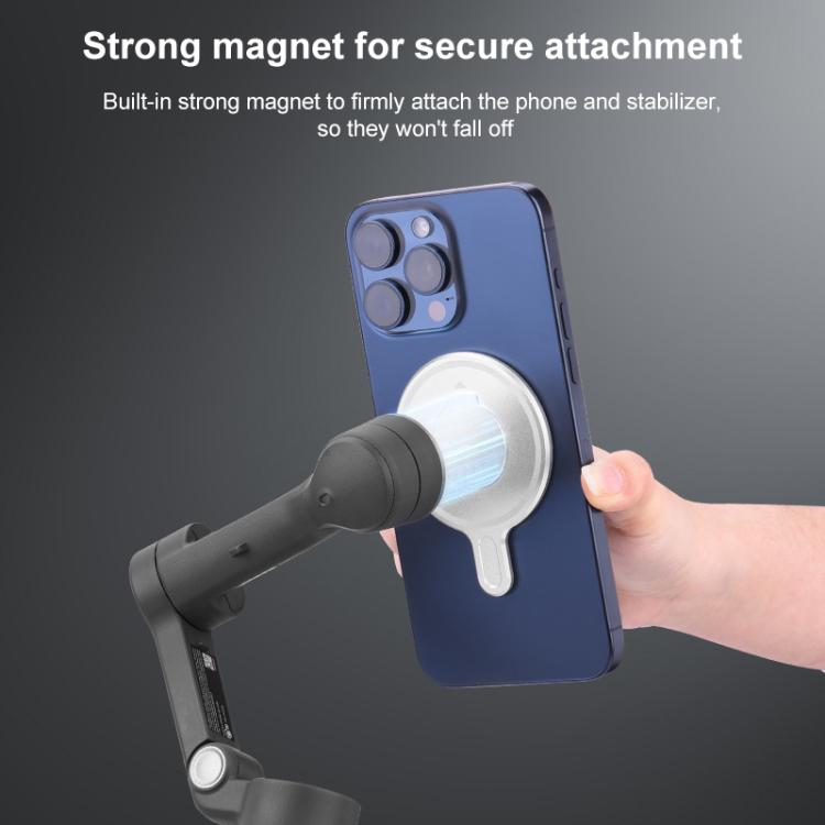 Magnetic MagSafe Adapter Phone Holder For DJI Osmo Mobile 6 / 7 / 7P(Silver) - free shipping - PMC TechLife - Order now!