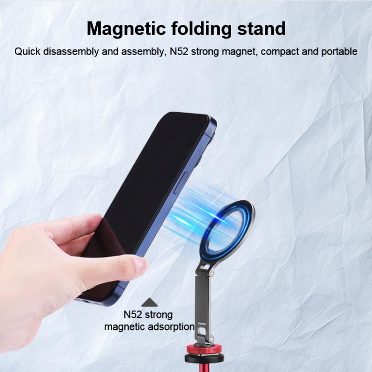 Flymile Magnetic Phone Tripod Mount MagSafe Adapter Phone Holder, Style:Folding Akka Cold Shoe Mount - free shipping - PMC TechLife - Order now!