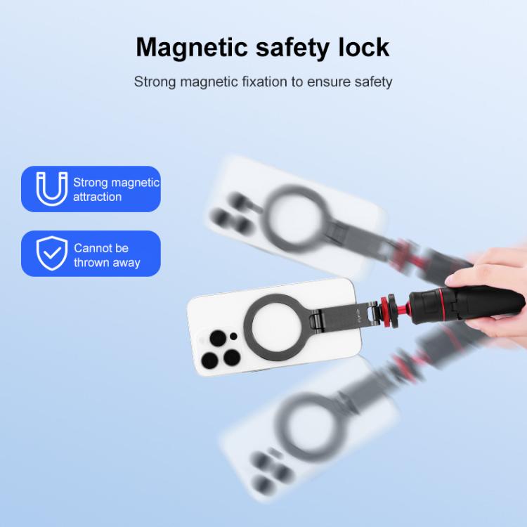 Flymile Magnetic Phone Tripod Mount MagSafe Adapter Phone Holder, Style:Folding Cold Shoe Mount - free shipping - PMC TechLife - Order now!