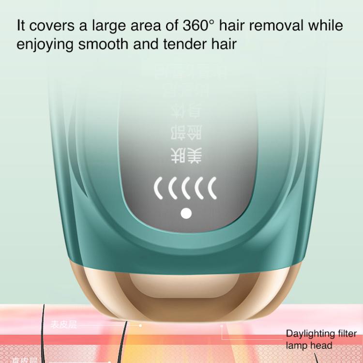 FY-B503 Portable Laser Hair Removal Device Photon Electric IPL Intense Pulse Hair Remover, UK Plug(Dark Green) - free shipping - PMC TechLife - Order now!