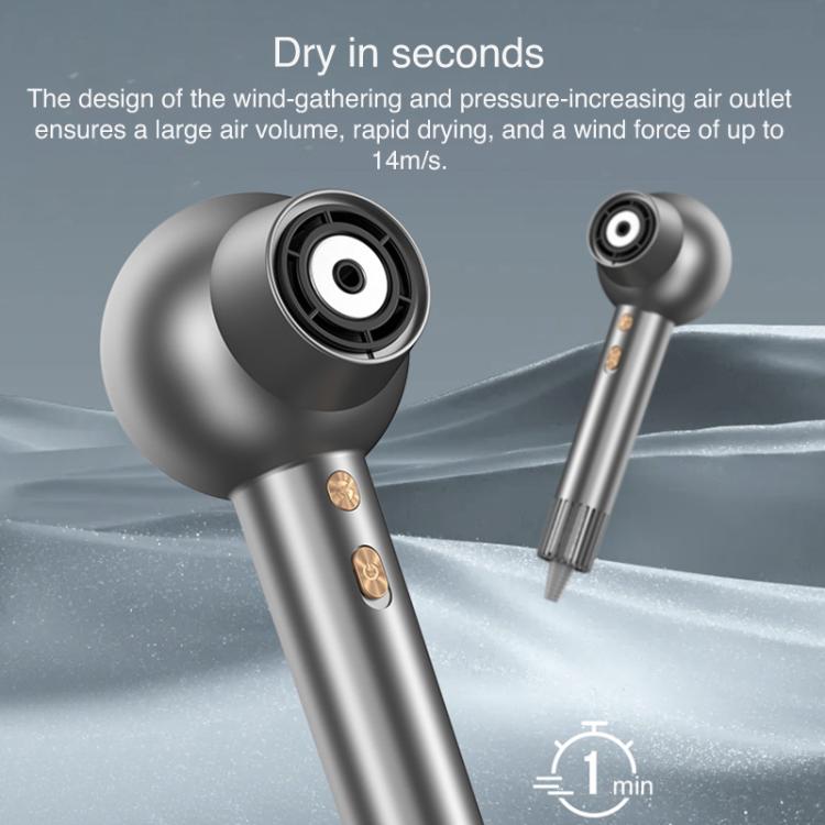WG-F01 LED Digital Display Smart Frequency Conversion Negative Ion High Speed Hair Dryer, UK Plug(Gray) - free shipping - PMC TechLife - Order now!