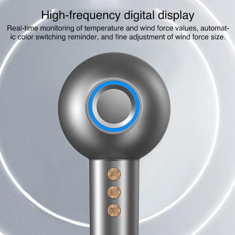 WG-F01 LED Digital Display Smart Frequency Conversion Negative Ion High Speed Hair Dryer, UK Plug(Gray) - free shipping - PMC TechLife - Order now!