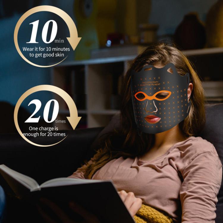 WG-SP-1103 LED Colorful Photon Rejuvenation Mask Facial Beauty Instrument, Regular, Plug:EU Plug(Black) - free shipping - PMC TechLife - Order now!
