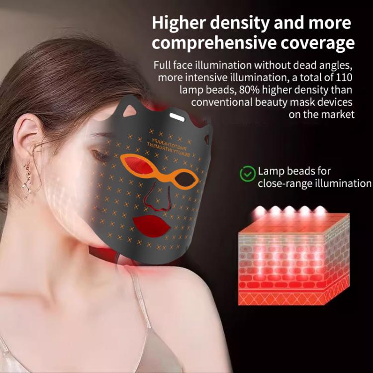 WG-SP-1103 LED Colorful Photon Rejuvenation Mask Facial Beauty Instrument, Regular, Plug:EU Plug(Black) - free shipping - PMC TechLife - Order now!