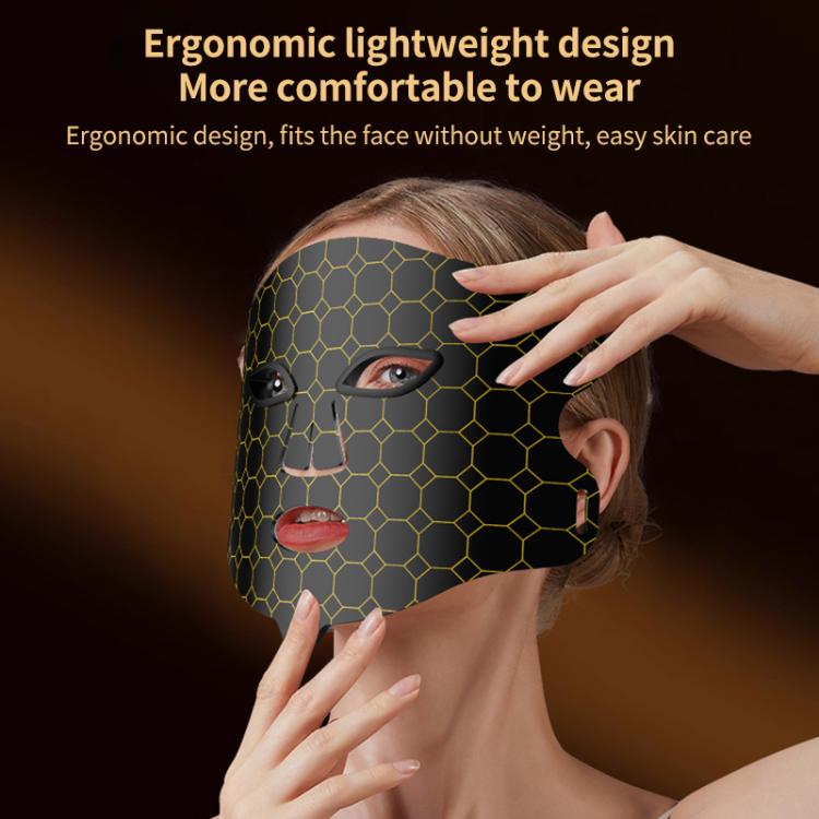 WG-B-M03 Vibration Massage Photon Mask Photon Rejuvenation Facial Beauty Device, US Plug(Black) - free shipping - PMC TechLife - Order now!