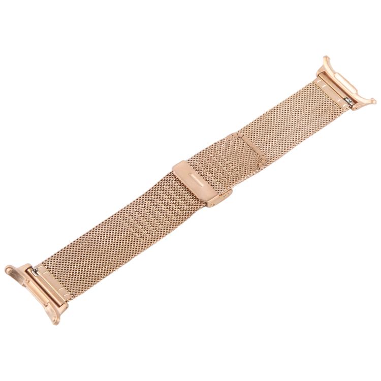 For Samsung Galaxy Watch Ultra 47mm Integrated Buckle Embossed Milanese Metal Watch Band(Rose Gold) - free shipping - PMC TechLife - Order now!