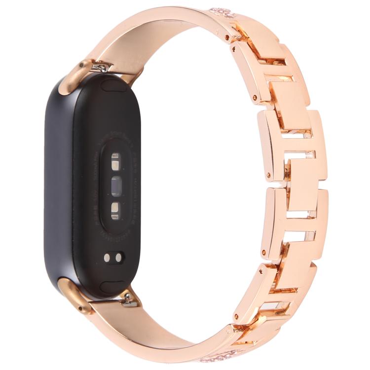 For Xiaomi Smart Band 9 / 8 Diamond Quick Release Chain Bracelet Metal Watch Band(Rose Gold) - free shipping - PMC TechLife - Order now!