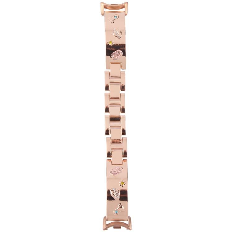 For Xiaomi Smart Band 9 / 8 Diamond Quick Release Chain Bracelet Metal Watch Band(Rose Gold) - free shipping - PMC TechLife - Order now!
