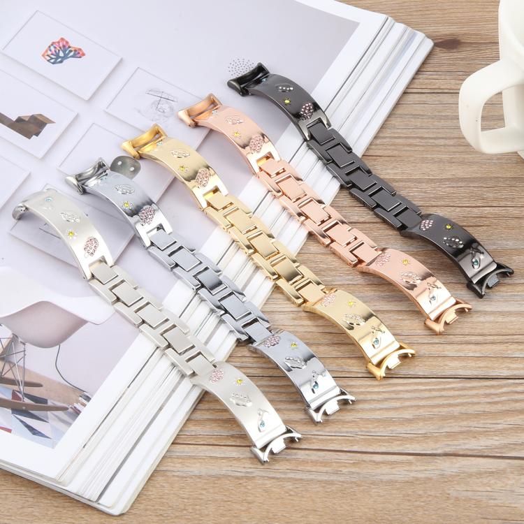 For Xiaomi Smart Band 9 / 8 Diamond Quick Release Chain Bracelet Metal Watch Band(Rose Gold) - free shipping - PMC TechLife - Order now!