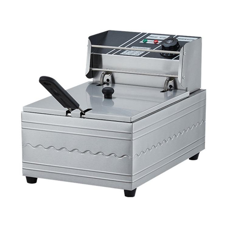 Multifunctional Commercial Stainless Steel Thick Electric Fryer Electric Boiler, Single Cylinder 6L+Timer(US Plug) - free shipping - PMC TechLife - Order now!