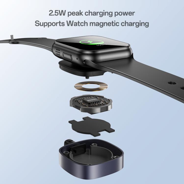 Yesido CA136L 27W USB-C / Type-C to 8 Pin & iWatch 2 in 1 Charging Cable, Length:1.2m(Black) - free shipping - PMC TechLife - Order now!