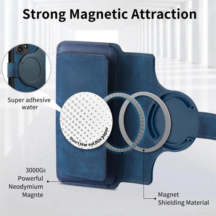 For Honor 400 Global 156.5mm CaseNeo MagSafe RFID Anti-theft Zipper Wallet Retro Leather Phone Case(Blue) - free shipping - PMC TechLife - Order now!