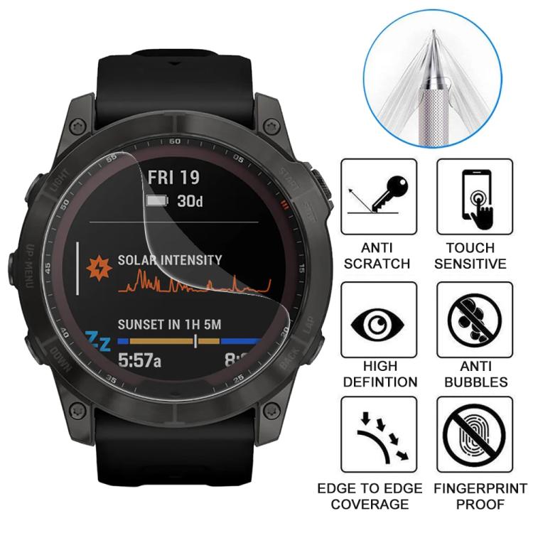 For Garmin Fenix 7X 5pcs xDfind Soft Hydrogel Film Full Cover Front Protector - free shipping - PMC TechLife - Order now!